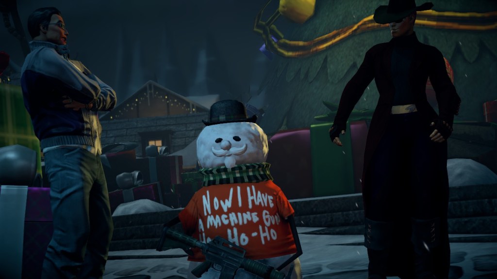 In Saints Row IV there is a downloadable pack where the player must save Christmas from a nightmare version of Santa.